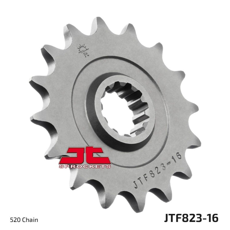 Pignon de transmission JT SPROCKETS JTF823 16 dents - pas de 520 acier carbone C49 Noir Pignon de transmission JT SPROCKETS JTF823 16 dents - pas de 520 acier carbone C49 Noir
