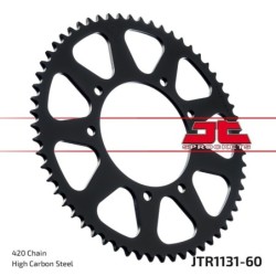 Couronne JT SPROCKETS JTR1131 60 dents - pas de 420 acier carbone C49 Noir