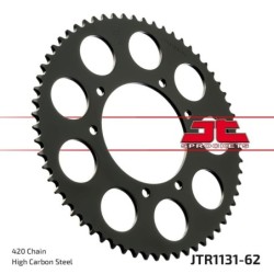Couronne JT SPROCKETS JTR1131 62 dents - pas de 420 acier carbone C49 Noir