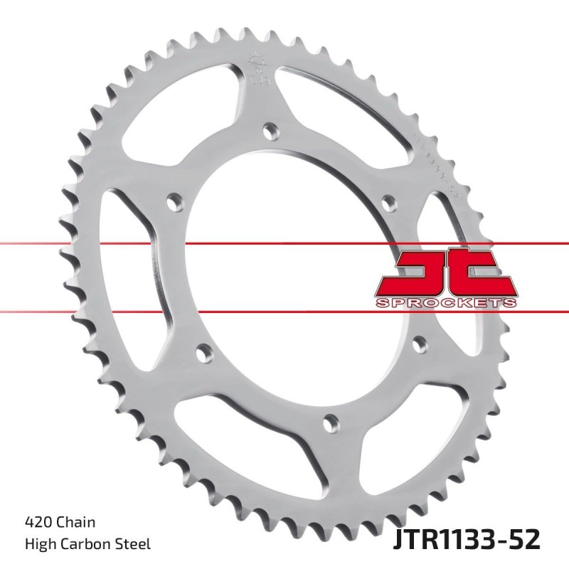 Couronne JT SPROCKETS JTR1133 52 dents - pas de 420 Couronne JT SPROCKETS JTR1133 52 dents - pas de 420