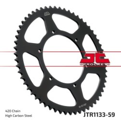 Couronne JT SPROCKETS JTR1133 59 dents - pas de 420 acier carbone C49