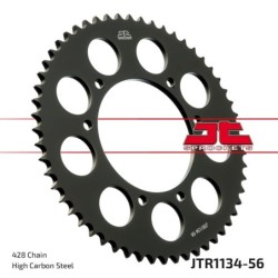 Couronne JT SPROCKETS JTR1134 56 dents - pas de 428 acier carbone C49 Noir