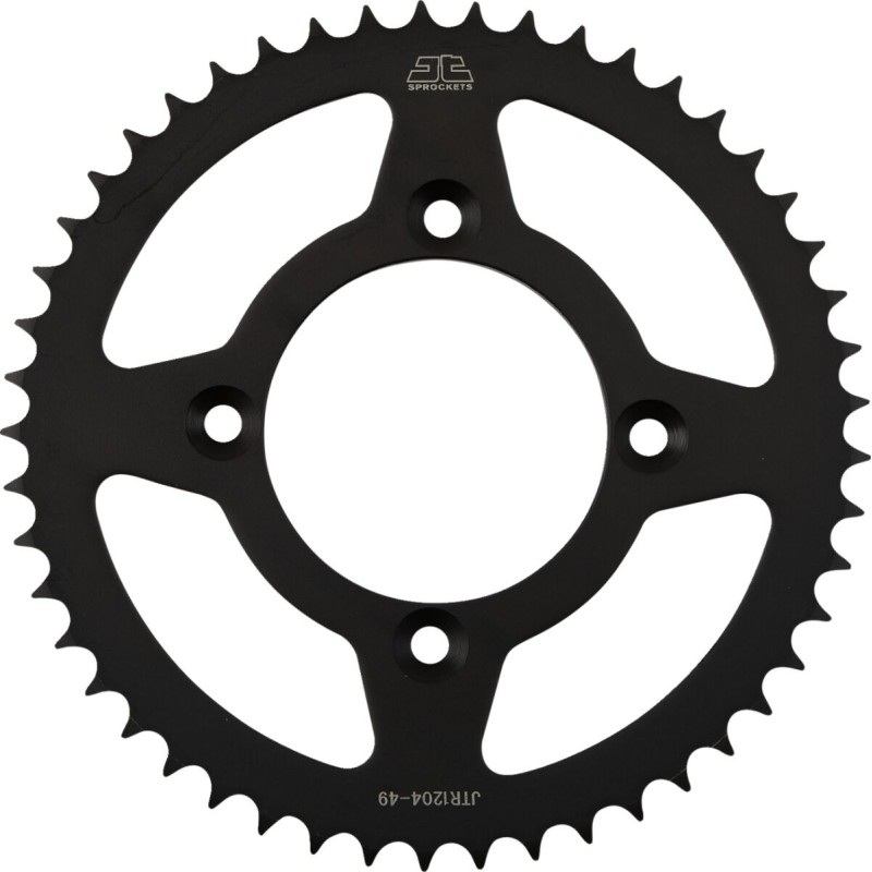 Couronne JT SPROCKETS JTR1204 49 dents - pas de 520 acier carbone C49 Noir Couronne JT SPROCKETS JTR1204 49 dents - pas de 520 acier carbone C49 Noir