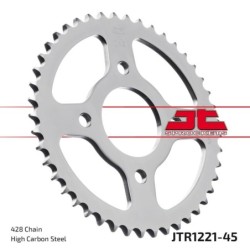 Couronne JT SPROCKETS JTR1221 45 dents - pas de 428 acier carbone C49