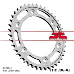 Couronne JT SPROCKETS JTR1306.42ZBK 42 dents - pas de 530 acier carbone C49