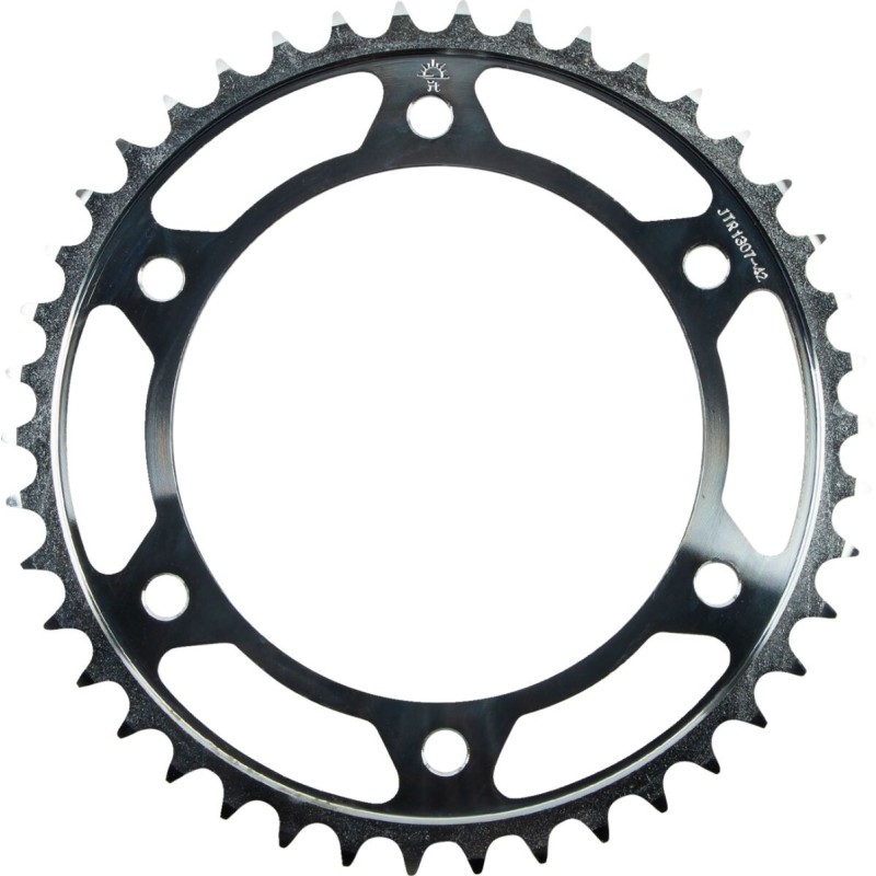Couronne JT SPROCKETS JTR1307 ZBK 42 dents - pas de 525 acier carbone C49 Couronne JT SPROCKETS JTR1307 ZBK 42 dents - pas de 525 acier carbone C49
