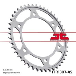 Couronne JT SPROCKETS JTR1307 ZBK 45 dents - pas de 525 acier carbone C49