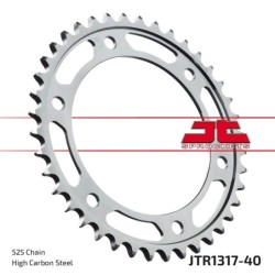 Couronne JT SPROCKETS aluminium ultra-light anti-boue 40 dents 525