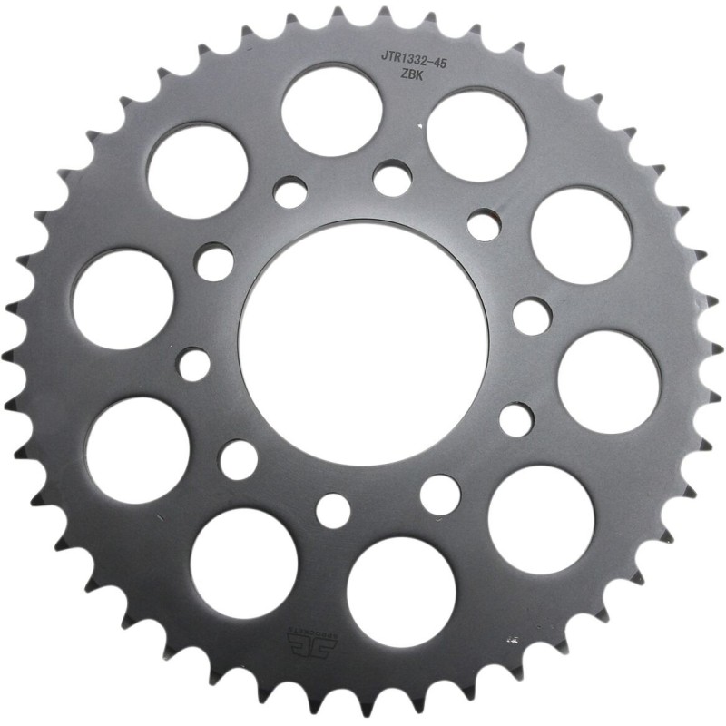 Couronne JT SPROCKETS JTR1332 ZBK 45 dents - pas de 525 acier carbone C49