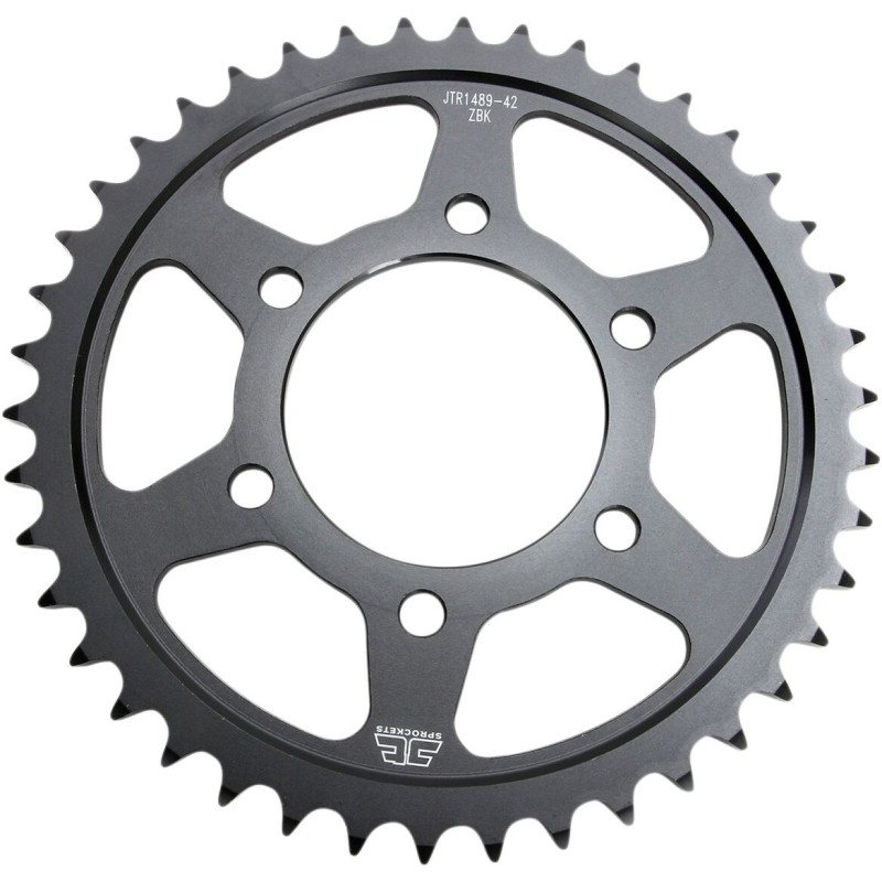 Couronne JT SPROCKETS JTR1489 ZBK 42 dents - pas de 525 acier carbone C49