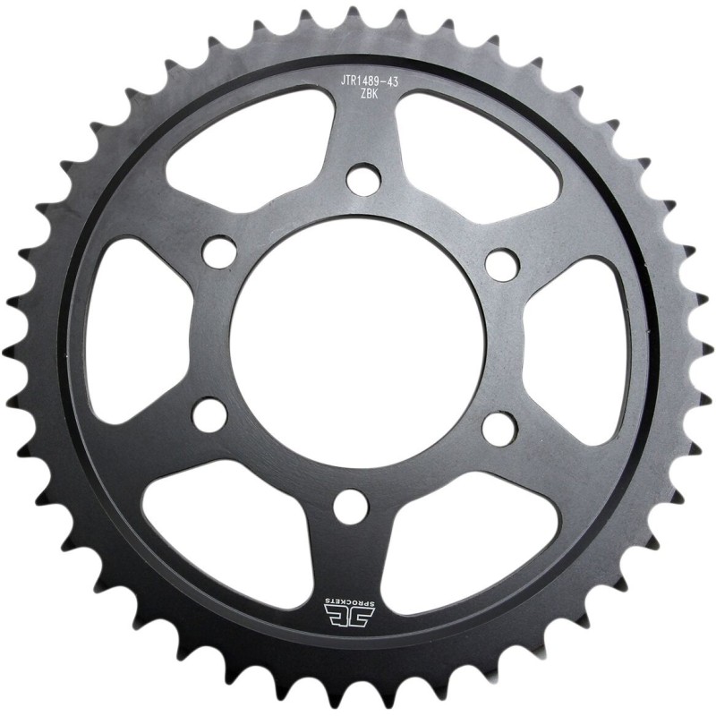 Couronne JT SPROCKETS JTR1489 ZBK 43 dents - pas de 525 acier carbone C49 Couronne JT SPROCKETS JTR1489 ZBK 43 dents - pas de 525 acier carbone C49