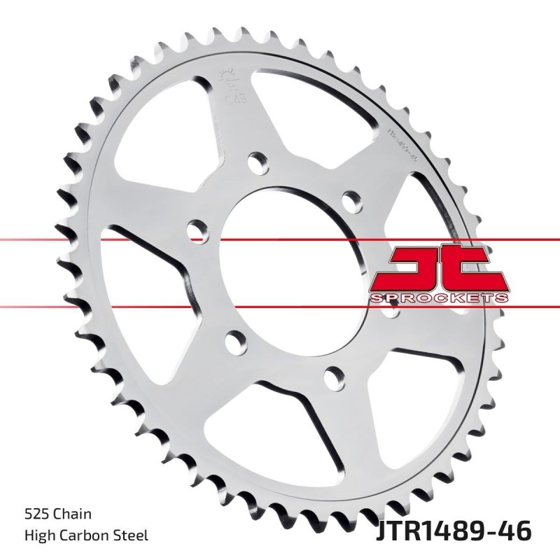 Couronne JT SPROCKETS aluminium ultra-light anti-boue 46 dents 525 Couronne JT SPROCKETS aluminium ultra-light anti-boue 46 dents 525