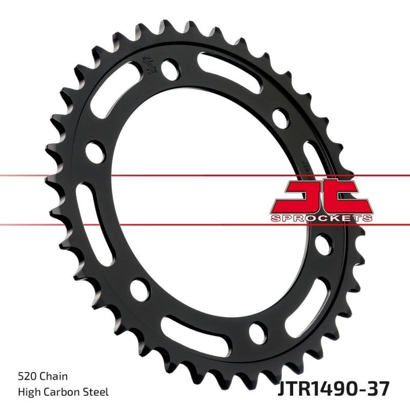 Couronne JT SPROCKETS JTR1490 37 dents - pas de 520 acier carbone C49