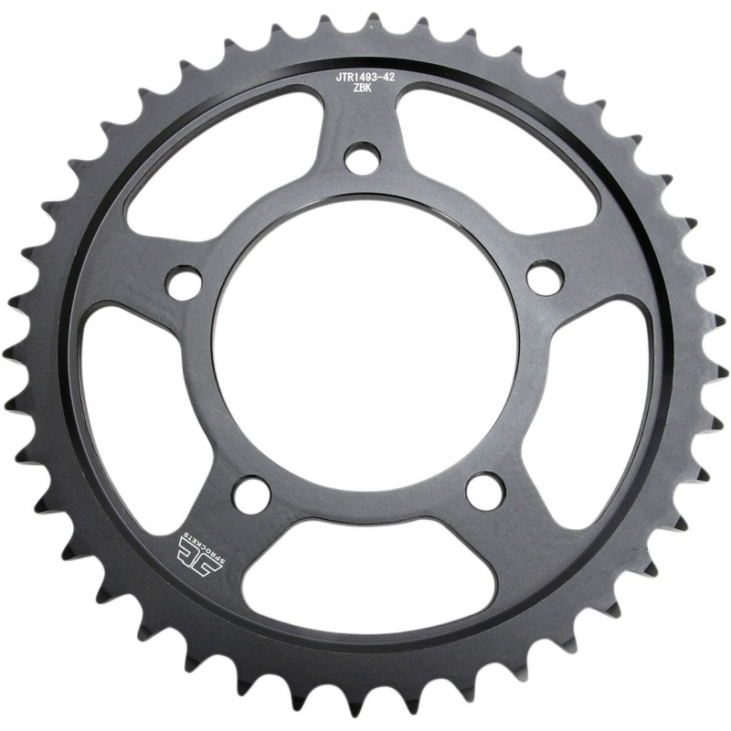 Couronne JT SPROCKETS JTR1493 ZBK 42 dents - pas de 50 acier carbone C49 Couronne JT SPROCKETS JTR1493 ZBK 42 dents - pas de 50 acier carbone C49
