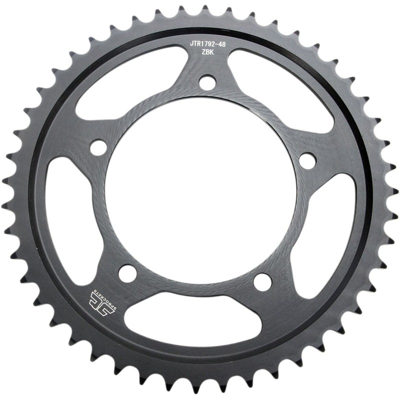 Couronne JT SPROCKETS JTR1792 ZBK 48 dents - pas de 525 acier carbone C49 Couronne JT SPROCKETS JTR1792 ZBK 48 dents - pas de 525 acier carbone C49