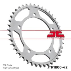 Couronne JT SPROCKETS JTR1800 ZBK 42 dents - pas de 50 acier carbone C49