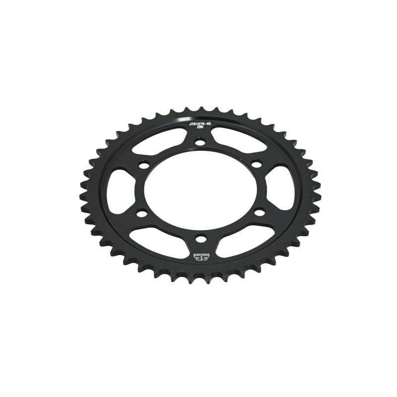 Couronne JT SPROCKETS JTR1876 ZBK 45 dents - pas de 525 acier carbone C49 Couronne JT SPROCKETS JTR1876 ZBK 45 dents - pas de 525 acier carbone C49