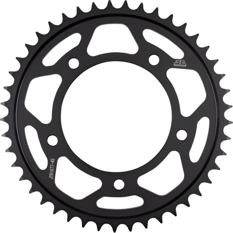 Couronne JT SPROCKETS aluminium ultra-light anti-boue 45 dents 525 Couronne JT SPROCKETS aluminium ultra-light anti-boue 45 dents 525