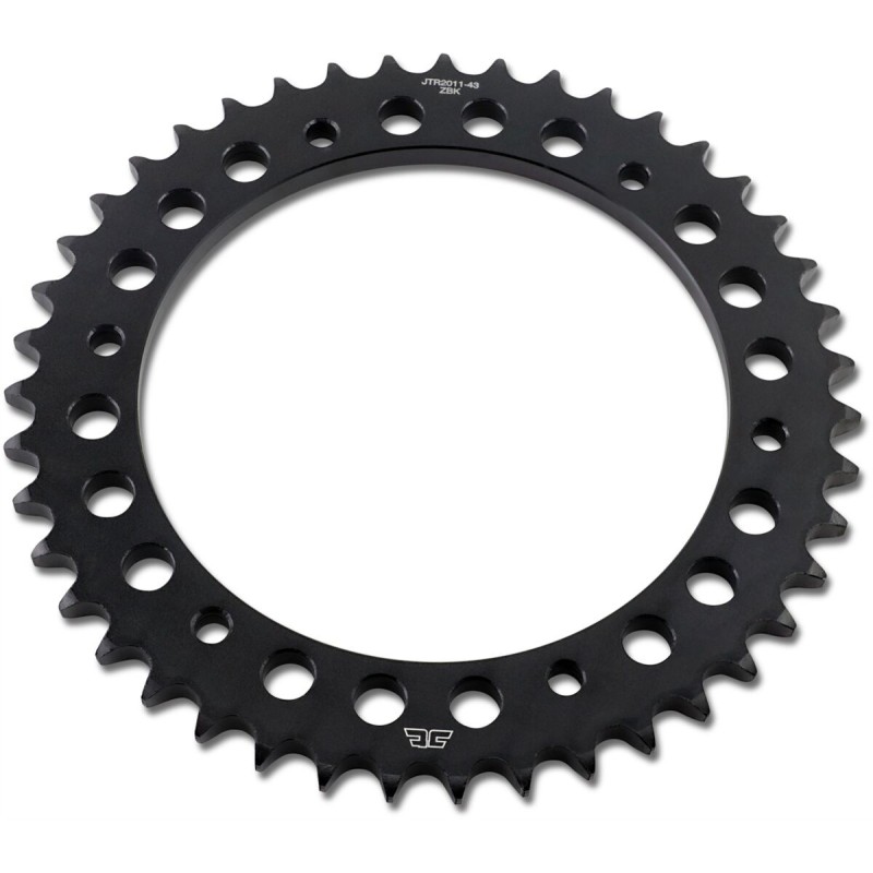 Couronne JT SPROCKETS JTR2011 ZBK 43 dents - pas de 50 acier carbone C49 Couronne JT SPROCKETS JTR2011 ZBK 43 dents - pas de 50 acier carbone C49