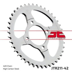 Couronne JT SPROCKETS JTR211 42 dents - pas de 420 acier carbone C49
