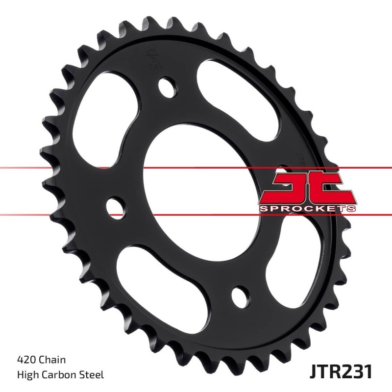 Couronne JT SPROCKETS aluminium ultra-light anti-boue 36 dents 420