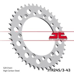 Couronne JT SPROCKETS JTR245/3 43 dents - pas de 520 acier carbone C49