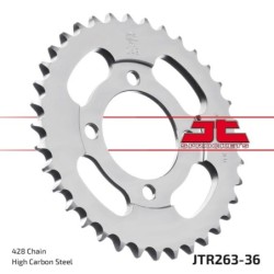 Couronne JT SPROCKETS JTR263 36 dents - pas de 428 acier carbone C49