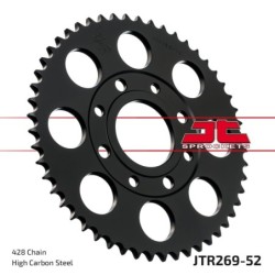 Couronne JT SPROCKETS JTR269 52 dents - pas de 428 acier carbone C49 Noir