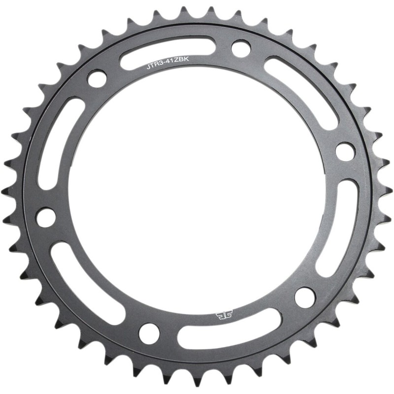 Couronne JT SPROCKETS JTR3 ZBK 41 dents - pas de 525 acier carbone C49 Noir Couronne JT SPROCKETS JTR3 ZBK 41 dents - pas de 525 acier carbone C49 Noir