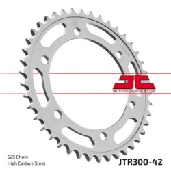 Couronne JT SPROCKETS JTR300 ZBK 42 dents - pas de 525 acier carbone C49