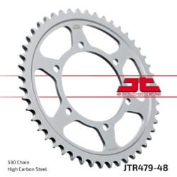 Couronne JT SPROCKETS JTR479 ZBK 48 dents - pas de 530 acier carbone C49 Noir