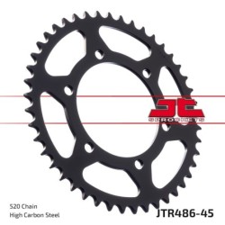 Couronne JT SPROCKETS JTR486 ZBK 45 dents - pas de 520 acier carbone C49 Noir