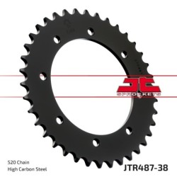 Couronne JT SPROCKETS JTR487 38 dents - pas de 520 acier carbone C49