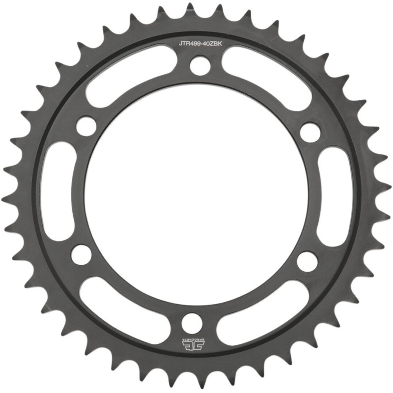 Couronne JT SPROCKETS JTR499 ZBK 40 dents - pas de 50 acier carbone C49 Couronne JT SPROCKETS JTR499 ZBK 40 dents - pas de 50 acier carbone C49