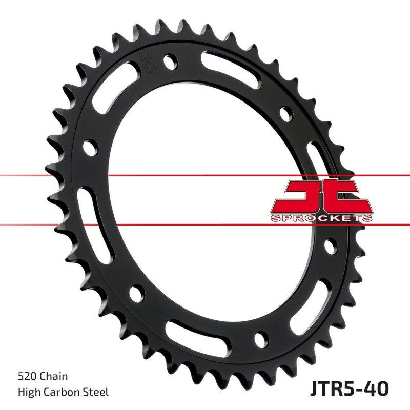 Couronne JT SPROCKETS aluminium ultra-light anti-boue 520 40 dents Couronne JT SPROCKETS aluminium ultra-light anti-boue 520 40 dents