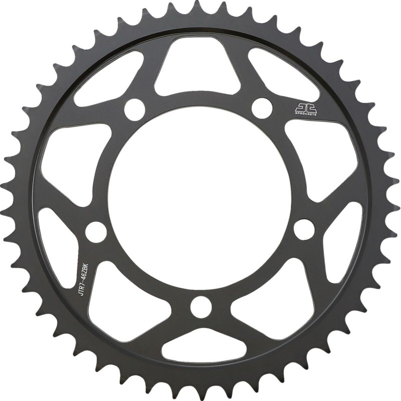 Couronne JT SPROCKETS JTR7 ZBK 46 dents - pas de 525 acier carbone C49 Couronne JT SPROCKETS JTR7 ZBK 46 dents - pas de 525 acier carbone C49
