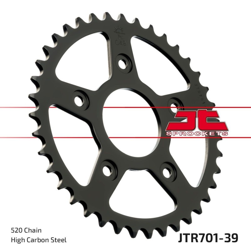 Couronne JT SPROCKETS JTR701 39 dents - pas de 520 Couronne JT SPROCKETS JTR701 39 dents - pas de 520