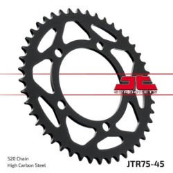 Couronne JT SPROCKETS aluminium ultra-light anti-boue 45 dents 520
