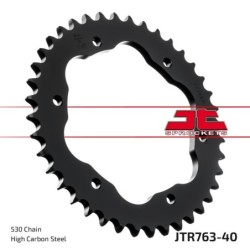 Couronne JT SPROCKETS aluminium ultra-light anti-boue 40 dents 530 Noir