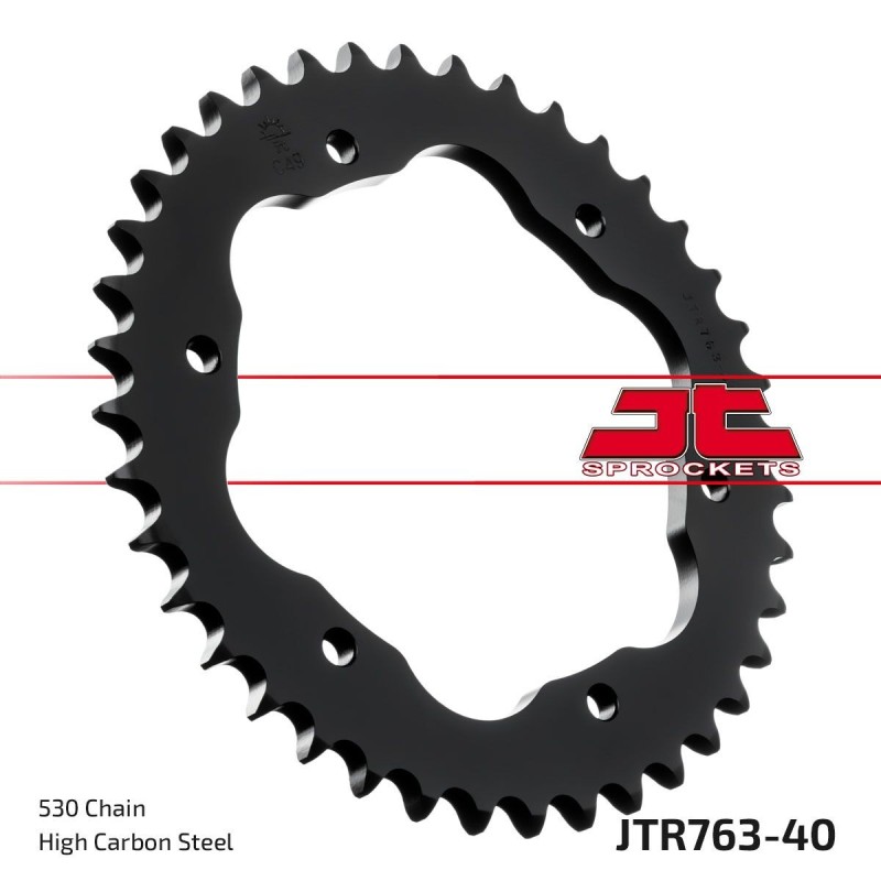 Couronne JT SPROCKETS aluminium ultra-light anti-boue 40 dents 530 Noir Couronne JT SPROCKETS aluminium ultra-light anti-boue 40 dents 530 Noir