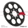 Couronne JT SPROCKETS JTR801 51 dents - pas de 420 acier carbone C49
