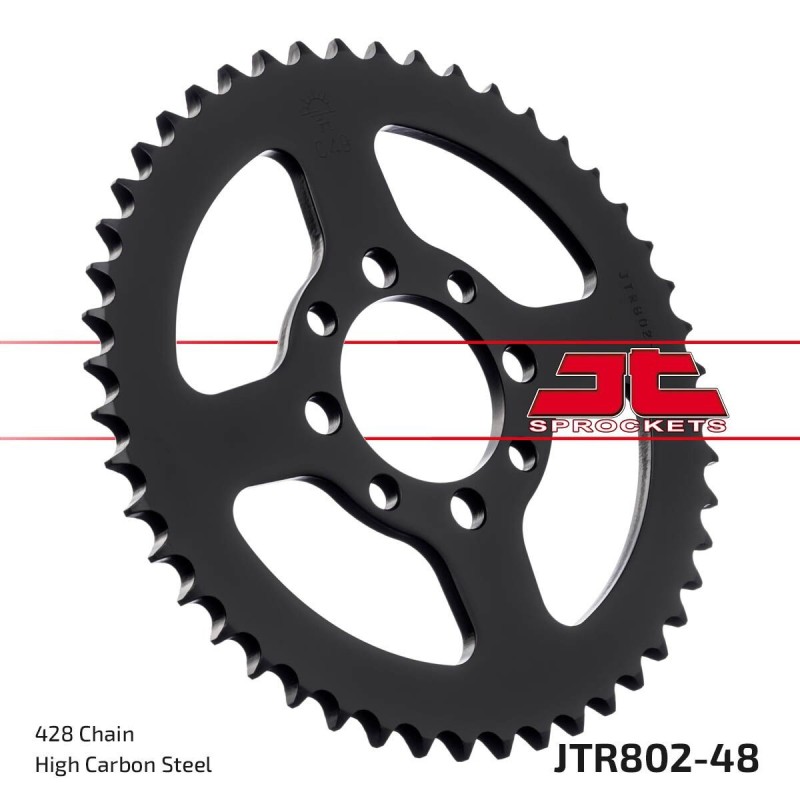Couronne JT SPROCKETS JTR802 48 dents - pas de 428 acier carbone C49 Couronne JT SPROCKETS JTR802 48 dents - pas de 428 acier carbone C49