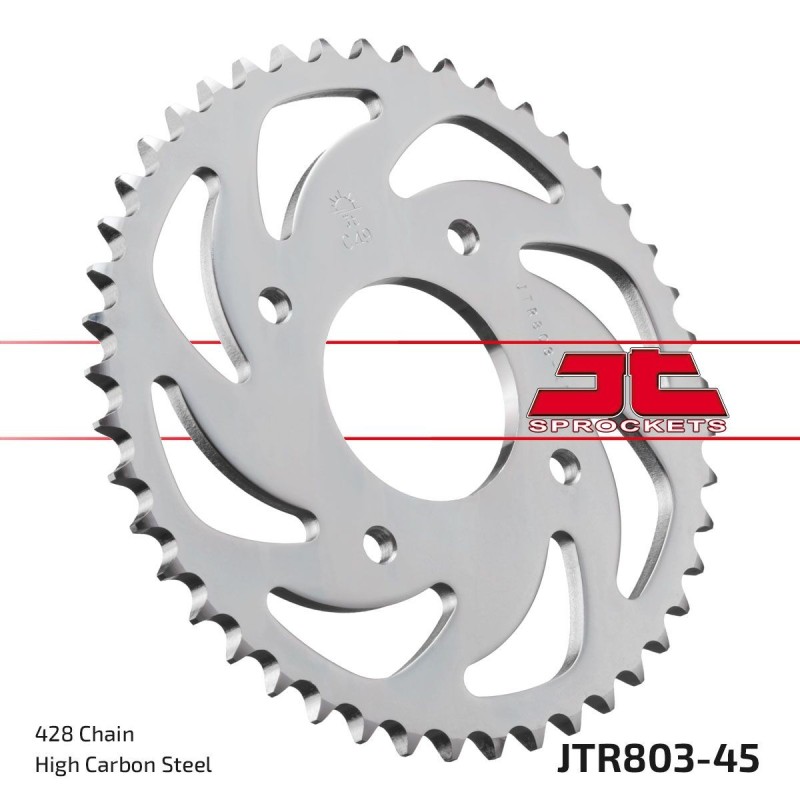 Couronne JT SPROCKETS aluminium ultra-light anti-boue 428 45 dents Couronne JT SPROCKETS aluminium ultra-light anti-boue 428 45 dents