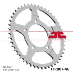 Couronne JT SPROCKETS JTR807 ZBK 48 dents - pas de 525 acier carbone C49