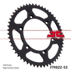 Couronne JT SPROCKETS SHERCO / BETA / GAS GAS - 2019 / HVA - 2014 53 dents - pas de 520 acier carbone C49