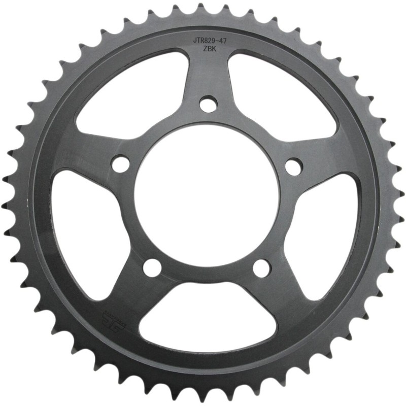 Couronne JT SPROCKETS JTR829 ZBK 47 dents - pas de 50 acier carbone C49 Couronne JT SPROCKETS JTR829 ZBK 47 dents - pas de 50 acier carbone C49