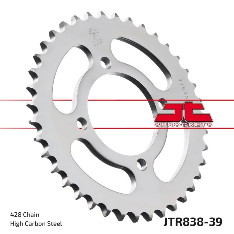 Couronne JT SPROCKETS JTR838 39 dents - pas de 428 acier carbone C49 Couronne JT SPROCKETS JTR838 39 dents - pas de 428 acier carbone C49