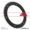 Couronne JT SPROCKETS JTR839 51 dents - pas de 428 acier carbone C49 Noir