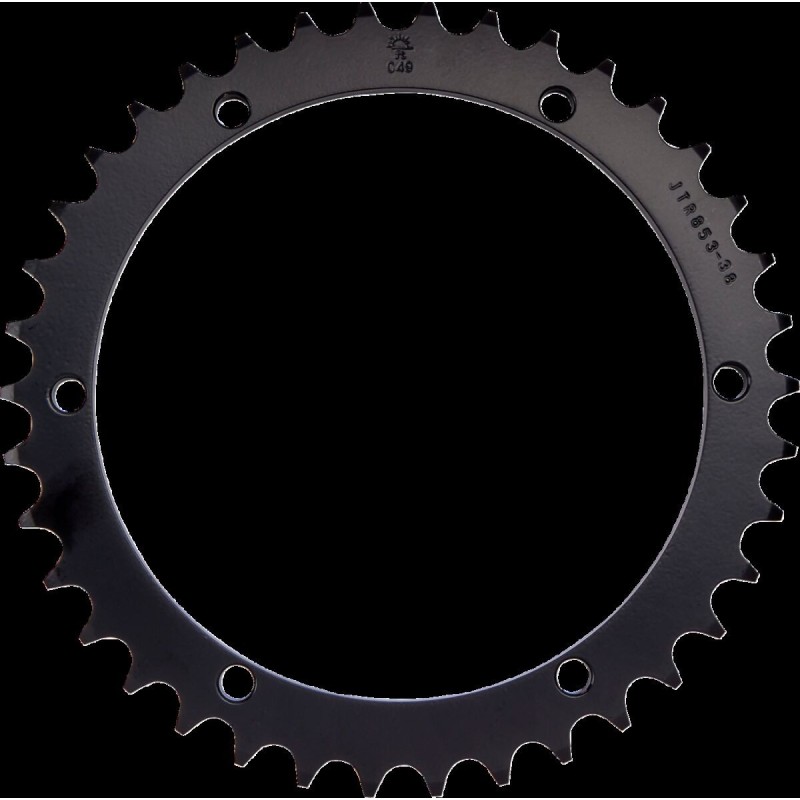 Couronne JT SPROCKETS YAMAHA YZ WR avant 1998 38 dents - pas de 520 acier carbone C49 Noir Couronne JT SPROCKETS YAMAHA YZ WR avant 1998 38 dents - pas de 520 acier carbone C49 Noir