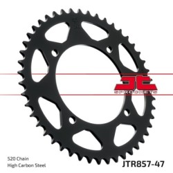 Couronne JT SPROCKETS JTR857 ZBK 47 dents - pas de 520 acier carbone C49 Noir